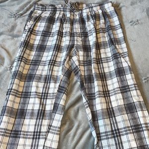 Black and white plaid pjs